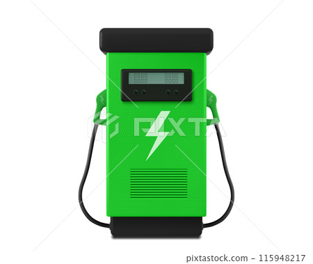 Green gas station for ev vehicle charge 115948217
