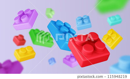 Plastic toy bricks block background. Plastic toy bricks block background. 115948219