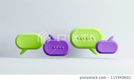 AI藝術，彩色語音氣泡背景 115948602