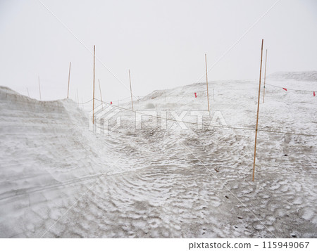初夏立山黑部阿爾卑斯山路線室堂的雪景 115949067