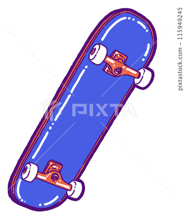 Illustration of skateboard 115949245