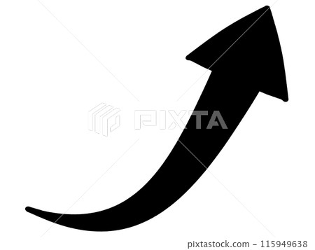 Simple arrow silhouette illustration material 115949638