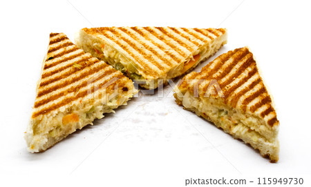 A picture of sandwich on white background 115949730