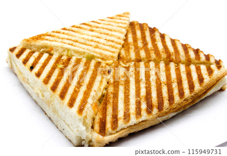 A picture of sandwich on white background A picture of sandwich on white background 115949731