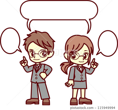 Suit 2, glasses, pointing 115949994