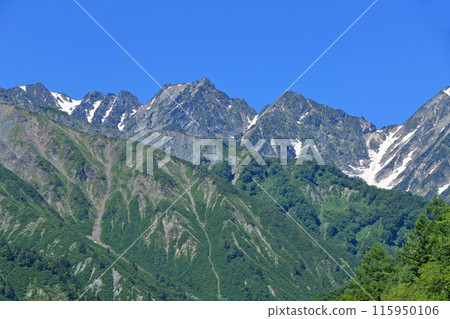 Northern Alps in early summer Tateyama mountain range mountain undo Northern Alps in early summer Tateyama mountain range mountain undo 115950106