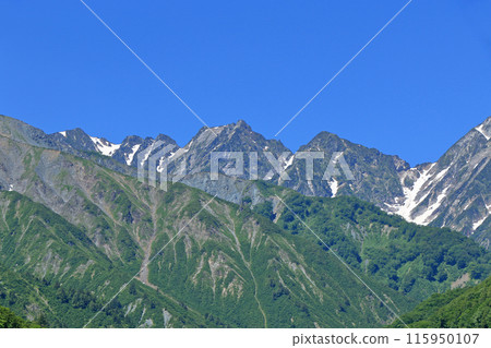 Northern Alps in early summer Tateyama mountain range mountain undo Northern Alps in early summer Tateyama mountain range mountain undo 115950107