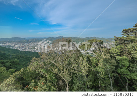Nagasaki, Japan. Aerial view from a hill in Nagasaki, Japan, May 13 2024 115950315