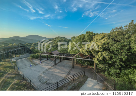 May 13 2024 the Inasa yama Park with the car park 115950317