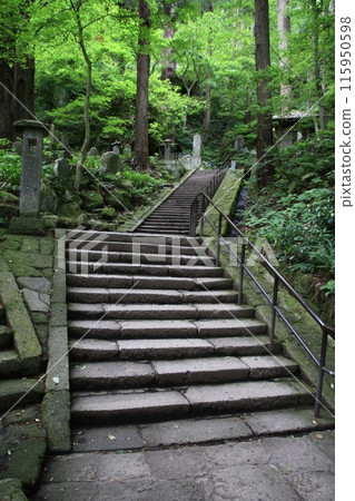參道、石階、立色寺（山形縣山形市） 115950598
