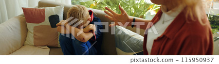 Mother Talking Seriously With Her Child 115950937