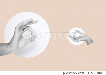 Zen and harmony concept with hand making OK gesture, pastel design. Modern minimal background. Hand making OK sign. Wellness and mindfulness Zen and harmony concept with hand making OK gesture, pastel design. Modern minimal background. Hand making OK sign. Wellness and mindfulness 115951008