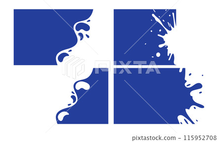 Separator Header for web page design. Flat Vector illustration. Set of Template with different Shapes. Banners or Posters. Website border concept 115952708