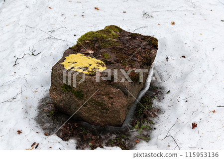 Snow and stone. Snow and stone. 115953136