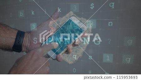 Image of data processing over woman wearing face mask Image of data processing over woman wearing face mask 115953693