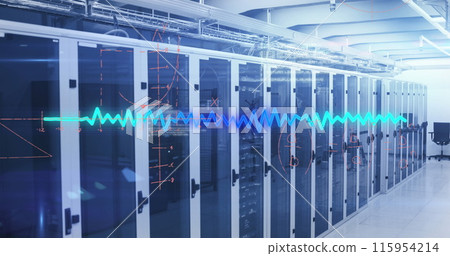 Image of data processing over computer servers 115954214
