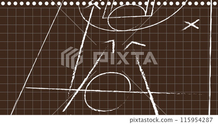 Image of game plan on brown background Image of game plan on brown background 115954287