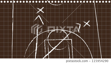Image of game plan on brown background Image of game plan on brown background 115954290
