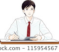 國中和高中男孩學習，前視圖 115954567