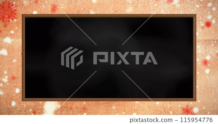 Image of game plan on black board over orange background Image of game plan on black board over orange background 115954776