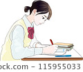國高中女生側身學習 115955033