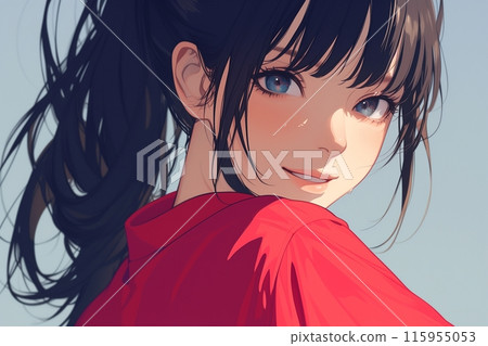 Close-up face illustration "AI generated image" Close-up face illustration "AI generated image" 115955053