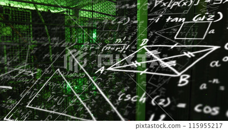 Image of data processing over computer servers Image of data processing over computer servers 115955217