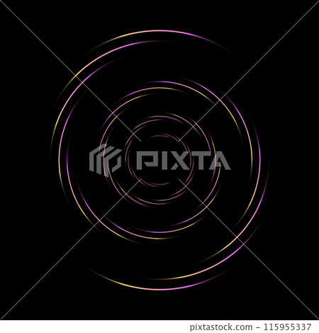 Detailed twirl, spiral element. whirligig effect. Circular, rotating burst lines. Whirl radial spokes. Coil, twirl abstract shape Detailed twirl, spiral element. whirligig effect. Circular, rotating burst lines. Whirl radial spokes. Coil, twirl abstract shape 115955337