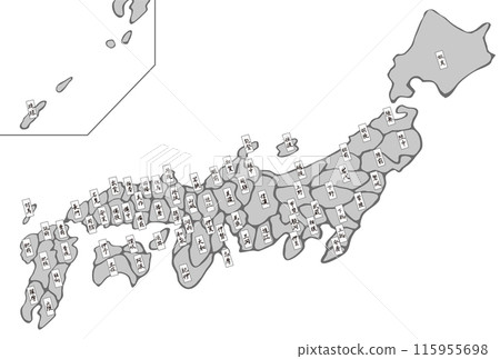 日本地圖舊地圖平原 115955698