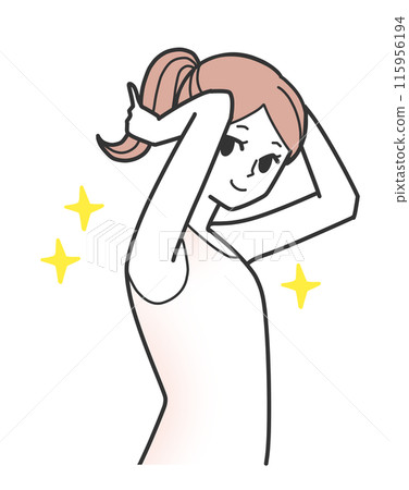 A woman who is happy with beautiful armpits 115956194
