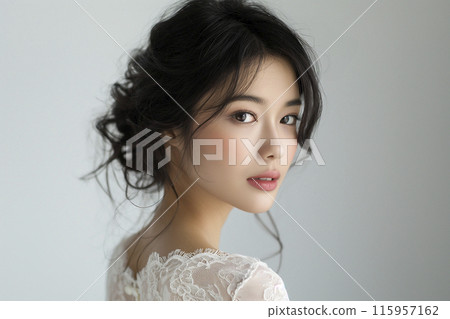 穿白裙的女人“AI生成圖像” 115957162