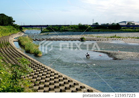 Sakawa River bustles with sweetfish fishing in summer Sakawa River bustles with sweetfish fishing in summer 115957225