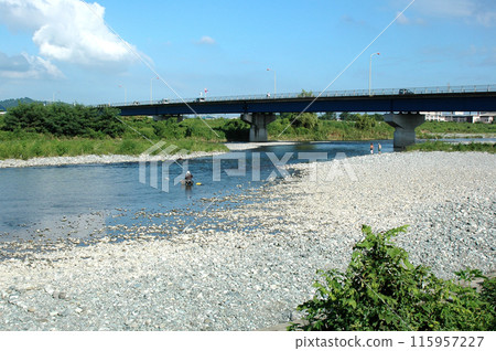 Sakawa River bustles with sweetfish fishing in summer 115957227