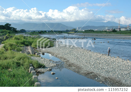 Sakawa River bustles with sweetfish fishing in summer Sakawa River bustles with sweetfish fishing in summer 115957232