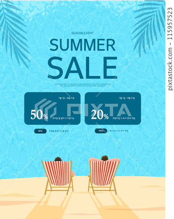 summer holidays vacation shopping illustration.  115957523