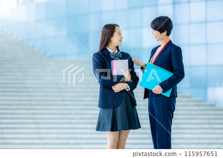 School, two women, student, teacher School, two women, student, teacher 115957651