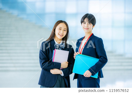 School, two women, student, teacher School, two women, student, teacher 115957652