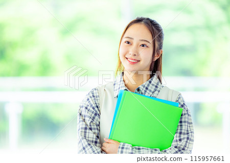 Student with books and files Student with books and files 115957661