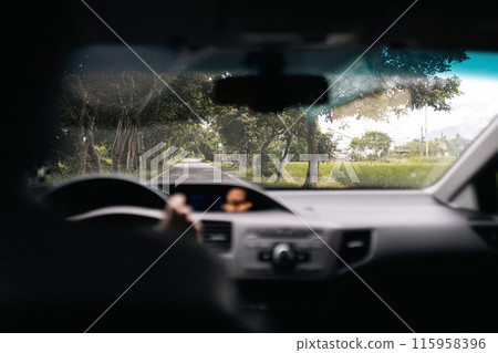 Driving a car in East Taiwan 115958396