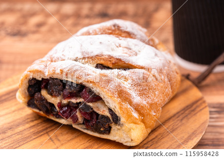 Raisin and cranberry bread 115958428