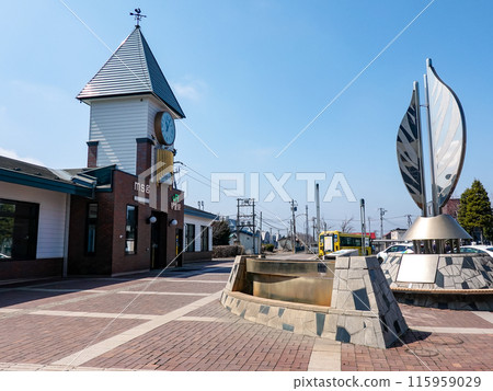 Scenery around JR Memuro Station (Memuro Town, Hokkaido) 115959029