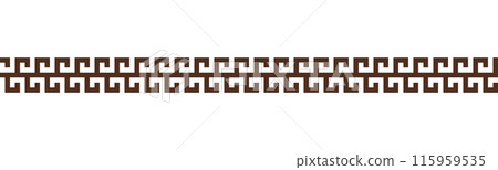 Greek key seamless border pattern collection Decorative ancient meander 115959535