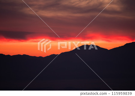 mountains and sunrise 115959839