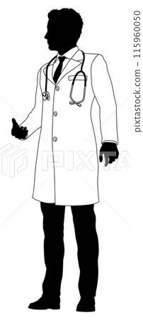 Doctor Man Medical Silhouette Healthcare Person 115960050