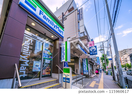Yokohama cityscape in Japan, overlooking Yokohama Municipal Subway Makita Station Entrance 1, etc. = June 3rd 115960617