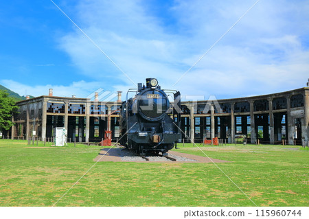 [Oita Prefecture] Former Bungomori Locomotive Shed on a clear day (railway heritage site) 115960744
