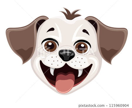 small puppy dog flat cartoon vector illustration 115960904
