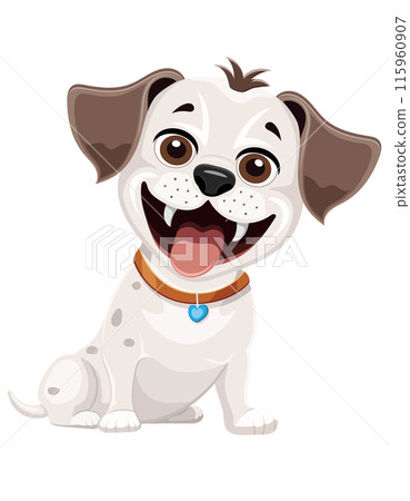 small puppy dog flat cartoon vector illustration small puppy dog flat cartoon vector illustration 115960907