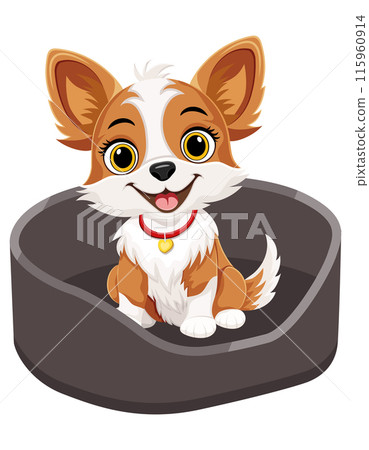 small puppy dog flat cartoon vector illustration small puppy dog flat cartoon vector illustration 115960914
