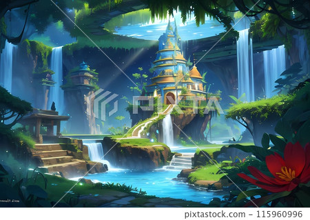 遊戲背景:地下帝國,神秘國度的另一個世界主題樂園般的城堡 遊戲背景:地下帝國,神秘國度的另一個世界主題樂園般的城堡 115960996